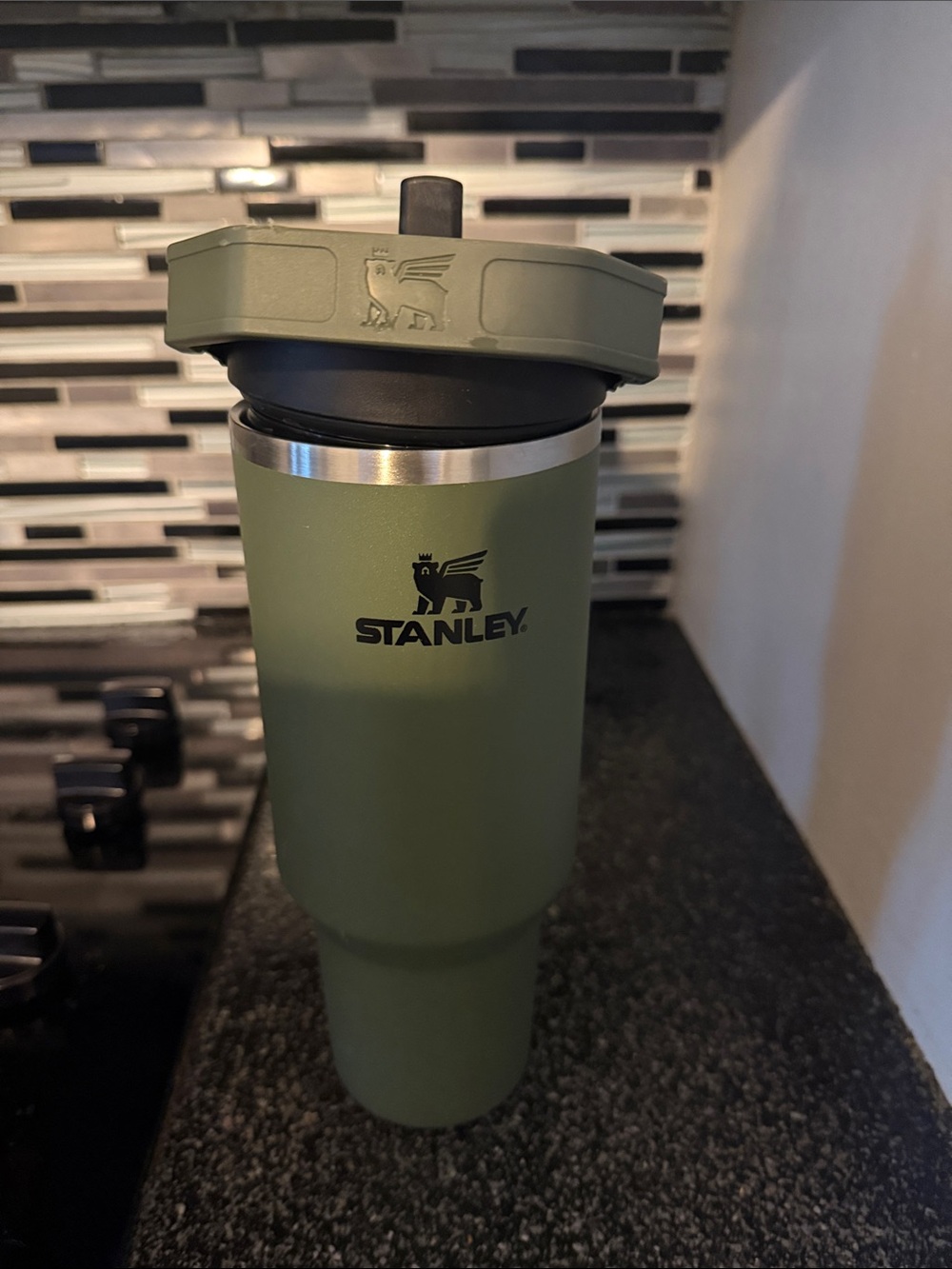 Stanley Olive Green Insulated Travel Cup with Flip Cap 40oz